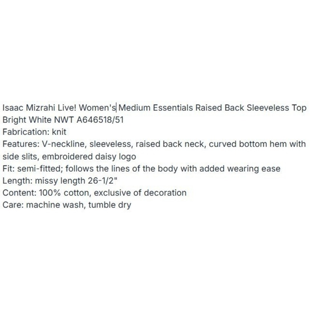 Isaac Mizrahi Live Womens Essentials Raised Back Sleeveless Top Navy Large A6465 - Picture 3 of 3